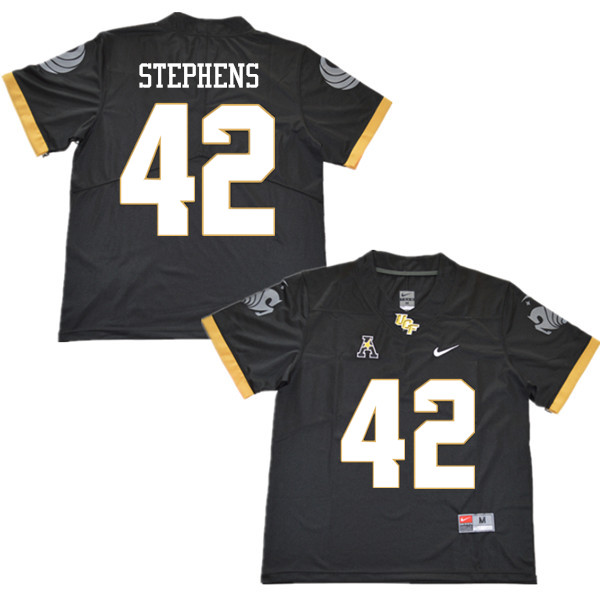 Men #42 Riley Stephens UCF Knights College Football Jerseys Sale-Black - Click Image to Close